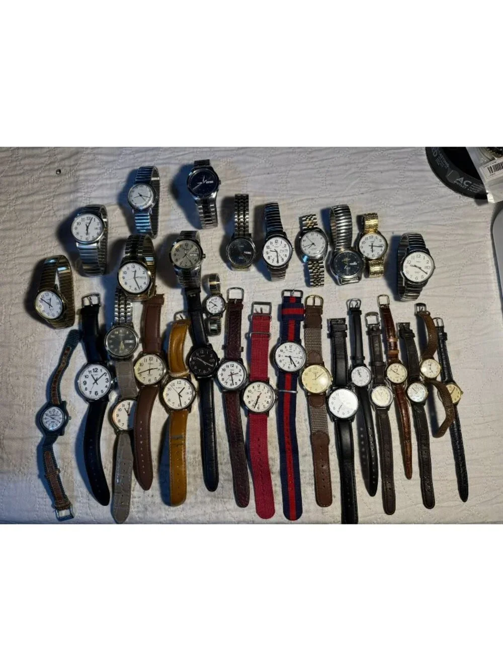 Vintage & Modern Timex Watch Lot 31 Men’s Women’s Quartz Analog Leather Metal